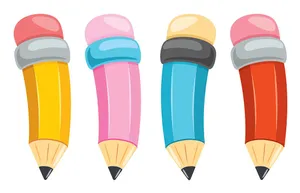 Bộ sưu tập cây bút chì nhiều màu sắc file vector mẫu HH17