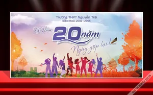 Backdrop Kỷ Niệm 20 Năm Ngày Gặp Lại Trường Cũ (Dạng CDR)