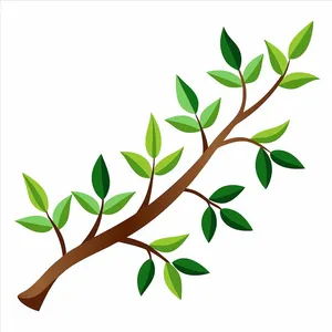 Cành Lá Xanh Tươi - Hình Minh Họa Vector EPS Đa Dụng