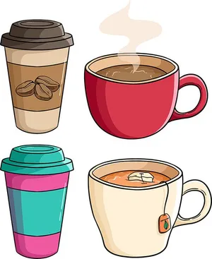 Hình ảnh cốc cafe file vector mẫu KS800