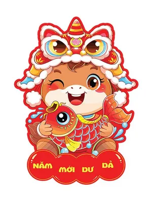 Linh Vật Ngựa Tết Nguyên Đán Dễ Thương - Minh Họa Vector EPS