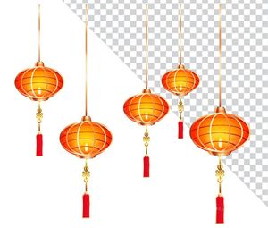 Hình ảnh đèn lồng trang trí dịp tết file PNG mẫu CR533