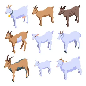 Hình ảnh con dê file vector mẫu KS480