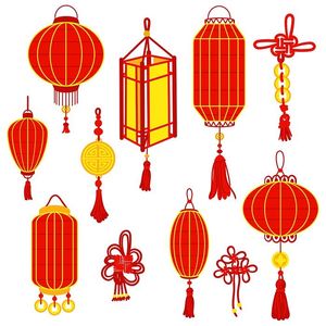 Bộ sưu tập đèn lồng nhiều hình dạng file vector mẫu CR447
