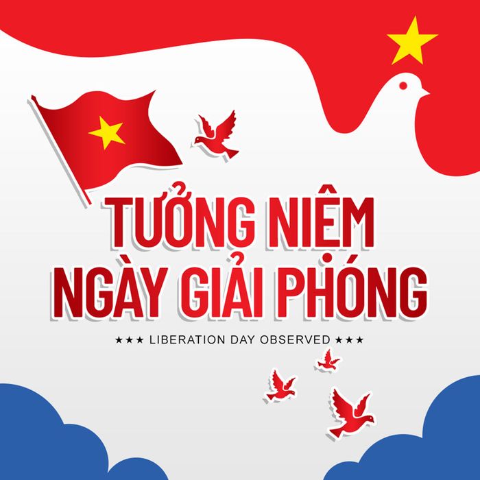 Poster chào mừng ngày giải phóng miền nam file PSD mẫu CR1400
