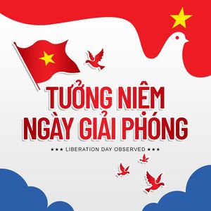 Poster chào mừng ngày giải phóng miền nam file PSD mẫu CR1400