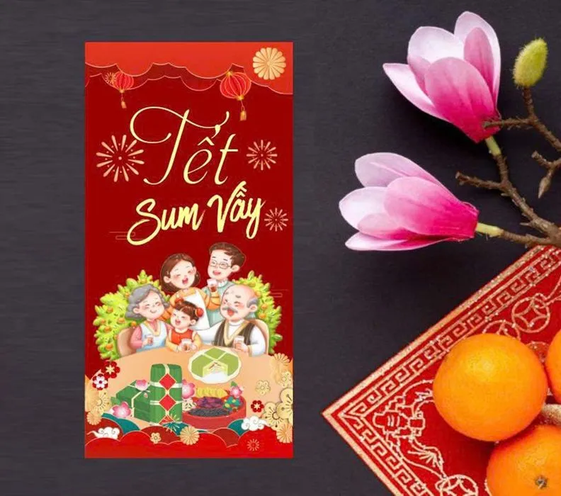 Lì Xì Tết Sum Vầy CDR - Mẫu Thiết Kế Đồ Họa Độc Đáo, Sẵn Sàng In