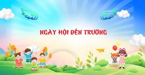 Background Khai Giảng Năm Học Mới Vui Tươi Cho Thiết Kế Đồ Họa