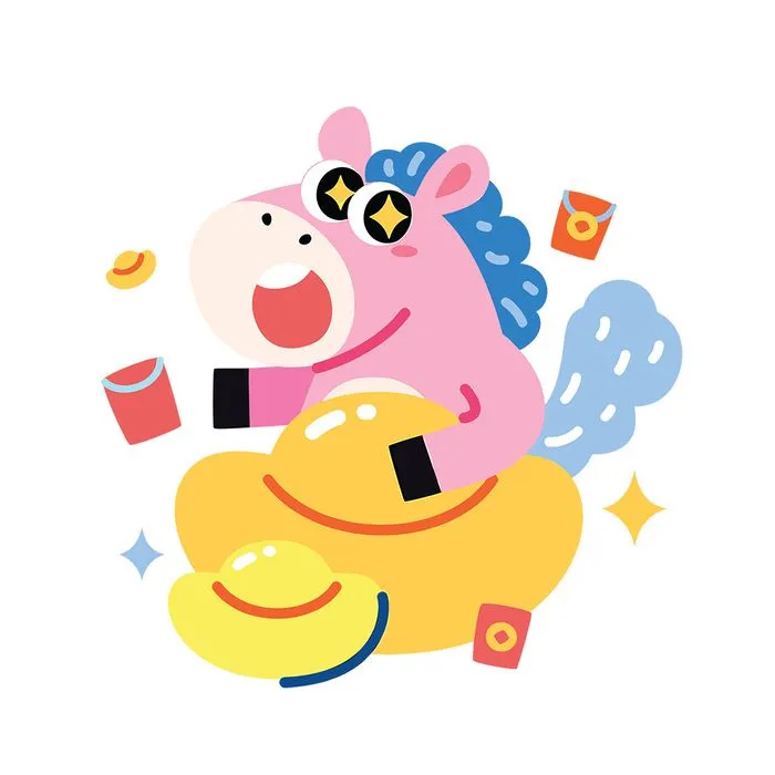 Linh Vật Ngựa Tết Bính Ngọ 2026 - Hình Minh Họa Vector Hoạt Hình