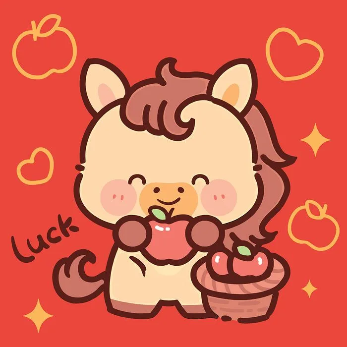 Hình minh họa Ngựa Tết 2026 Phong Cách Dễ Thương – File EPS