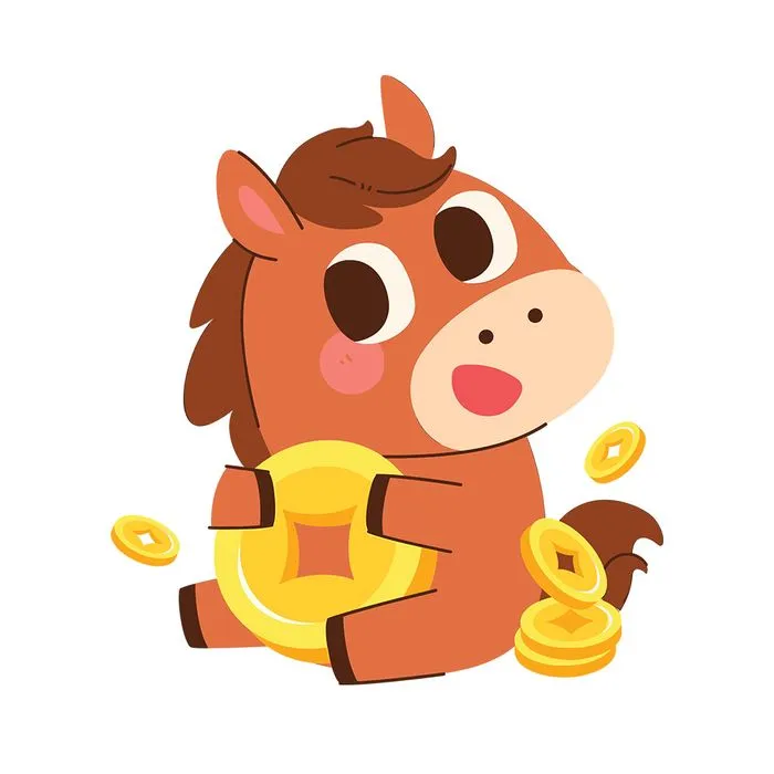 Linh vật Chú Ngựa Tết 2026 - Hình minh họa Vector dễ thương