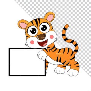 Hình ảnh chú hổ file PNG mẫu CR1079