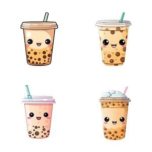 Hình ảnh trà sữa trân châu file vector mẫu CR708