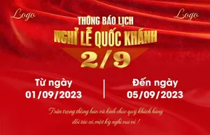 Banner chào mừng ngày quốc khánh 2-9 file PSD mẫu KT16