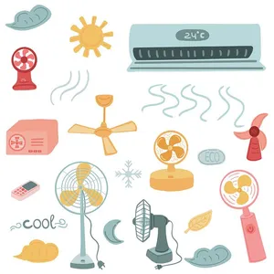 Bộ sưu tập cái quạt file vector mẫu OC26