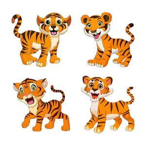 Hình ảnh chú hổ con cute file vector mẫu CR1465
