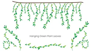 Cành Lá Xanh Treo - Hình Minh Họa Vector EPS Đa Năng