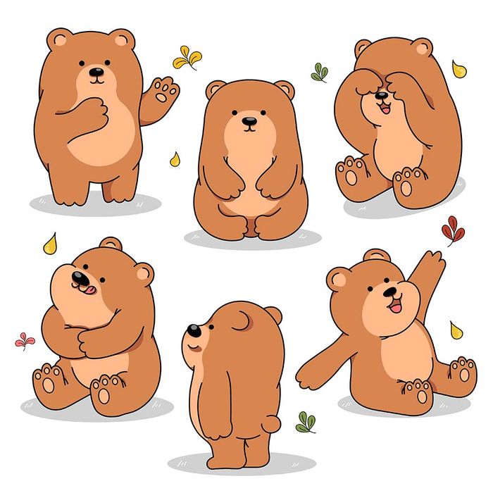 Bộ sưu tập hinh ảnh chú gấu cute file vector mẫu CR65