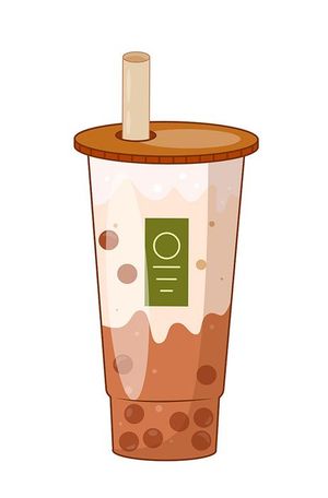 Hình ảnh cốc trà sữa trân châu file vector mẫu CR739