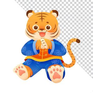 Hình ảnh chú hổ file PNG mẫu CR1080