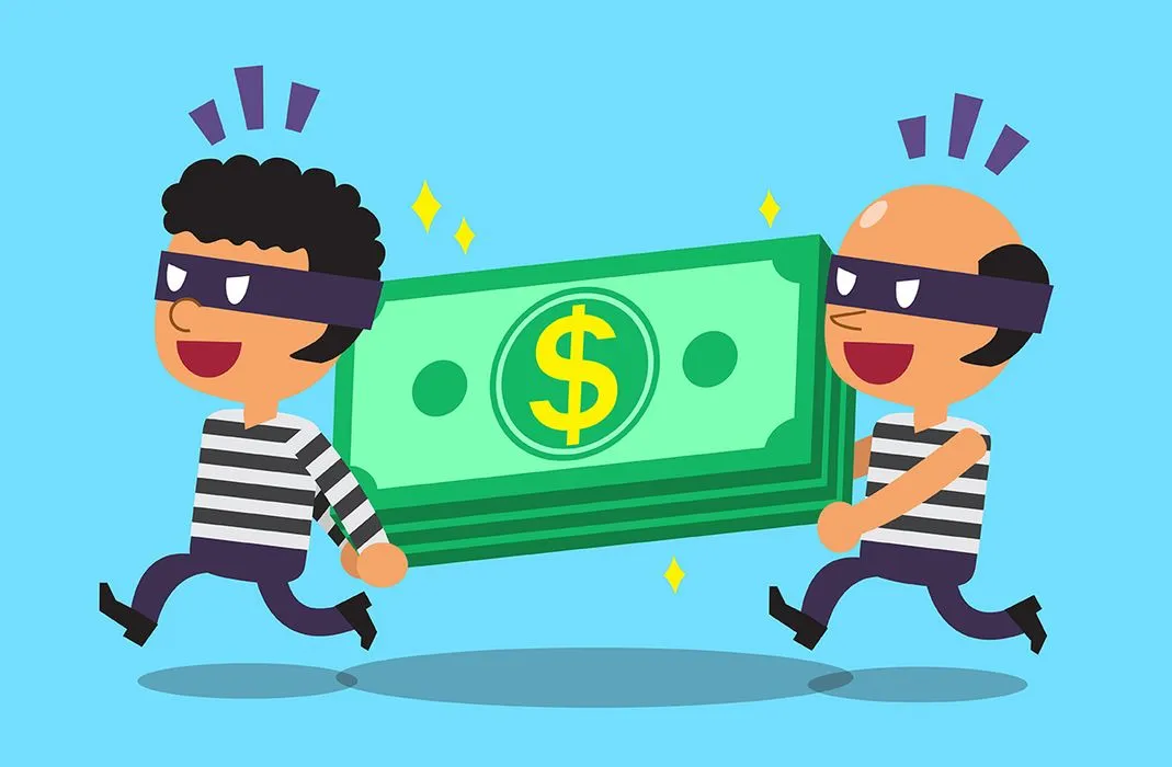 Hình ảnh người lừa đảo tiền file vector mẫu LD3