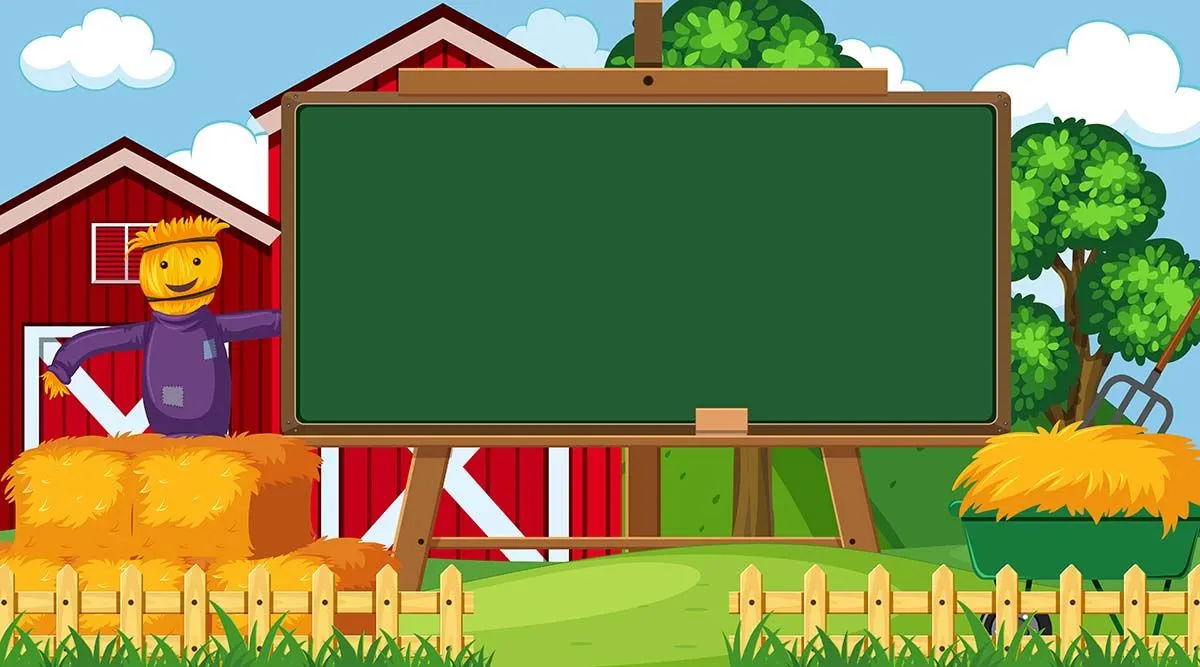 Background lớp học ngoài thiên nhiên file vector mẫu KS276
