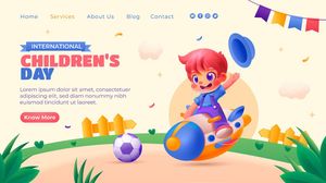 Banner bé nam cùng nhau vui chơi file vector mẫu CR1241