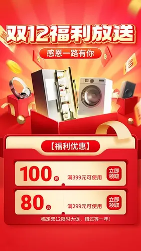 Poster Khuyến Mãi Đôi 12 Thương Mại Điện Tử Sáng Tạo (PSD)