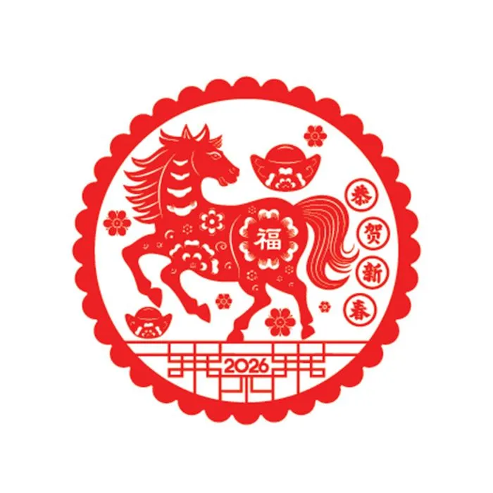 Linh Vật Ngựa Tết Nguyên Đán 2026 – Hình Minh Họa Vector EPS