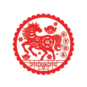 Linh Vật Ngựa Tết Nguyên Đán 2026 – Hình Minh Họa Vector EPS