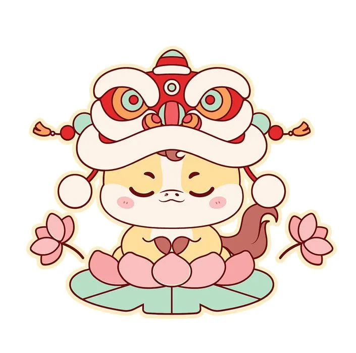 Linh Vật Ngựa Tết Nguyên Đán Dễ Thương Đội Múa Lân - File Vector EPS