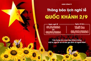 Banner thông báo lịch nghỉ lễ quốc khánh 2-9 file PSD mẫu KT111