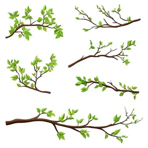 Cành Lá Mùa Xuân Vector - Tải Xuống EPS Chất Lượng Cao