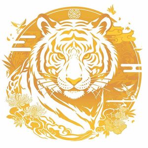 Hình ảnh khuôn mặt chú hổ file vector mẫu CR1460