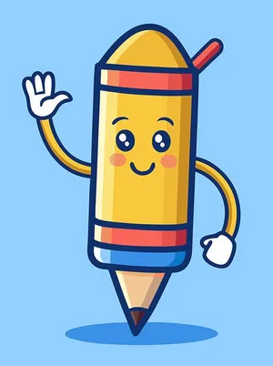 Hình ảnh hành động của cây bút chì file vector mẫu HH26