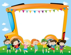 Background bé học tập edu file vector mẫu KS126