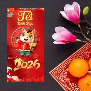 Mẫu Lì Xì Tết 2026 Bình Ngọ - File CDR Vector Sắc Nét