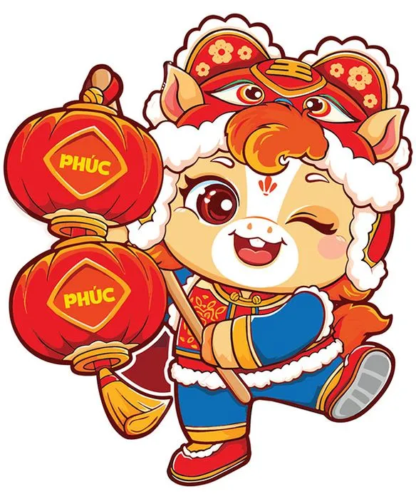 Linh Vật Ngựa Tết, Hình Minh Họa Chúc Mừng Năm Mới Vector EPS