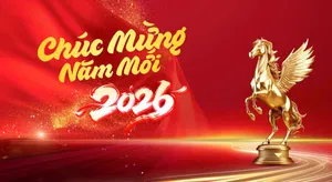 Banner Tết 2026 Đỏ Vàng - Chúc Mừng Năm Mới - Thiết Kế Độc Đáo
