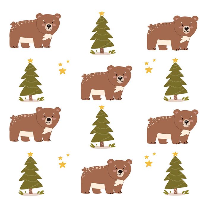Hình ảnh con gấu file vector mẫu CR125
