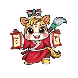 Linh Vật Ngựa Tết Dễ Thương - Minh Họa Vector EPS Độc Đáo Cho Thiết Kế