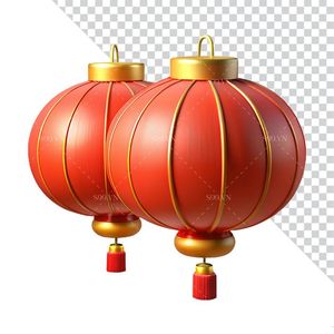 Hình ảnh đèn lồng trang trí dịp tết file PNG mẫu CR526