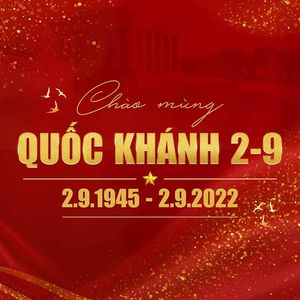 Banner chào mừng ngày quốc khánh 2-9 nền đỏ file PSD mẫu CR1345