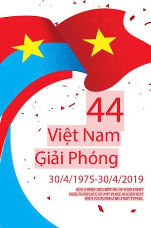 Poster chào mừng ngày giải phóng miền nam file vector mẫu CR1388