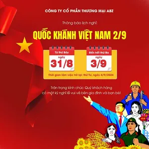 Banner thông báo lịch nghỉ lễ quốc khánh file PSD mẫu KT66