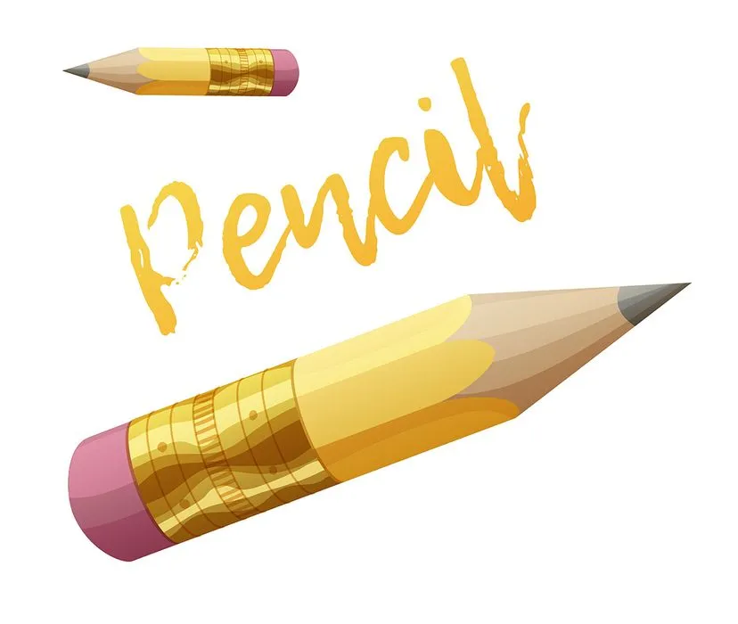Hình ảnh cây bút chì file vector mẫu HH104