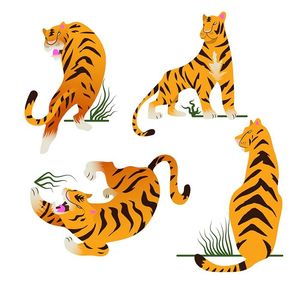 Hình ảnh chú hổ vằn file vector mẫu CR1509