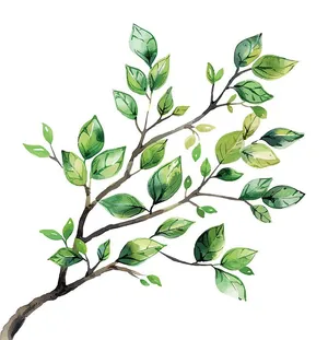 Cành Lá Xanh Tươi - Hình Minh Họa Vector EPS Đa Dụng