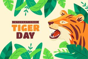Banner chú hổ trong rừng file vector mẫu CR1529