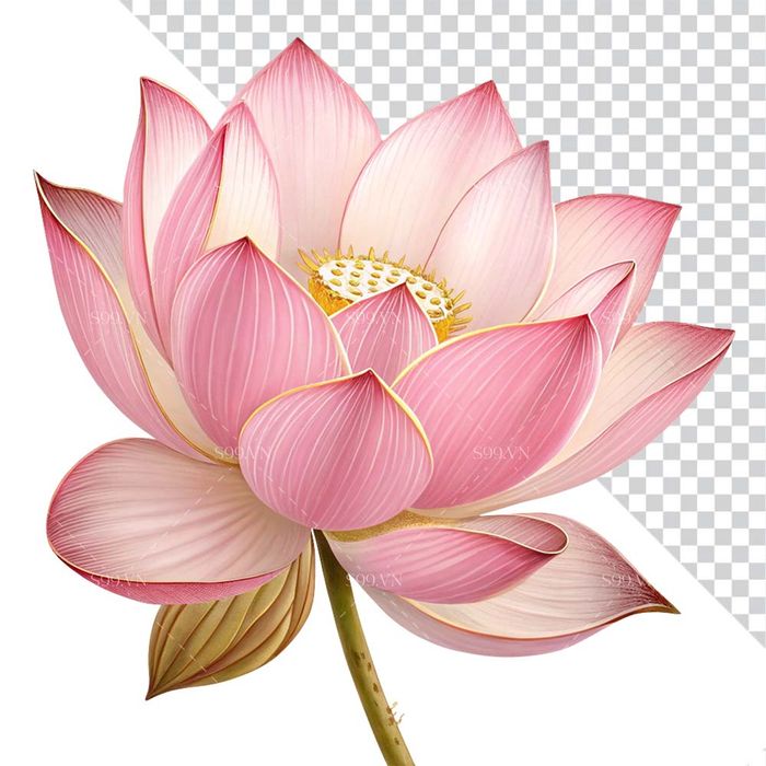 Hình ảnh bông hoa sen file PNG mẫu CR1634